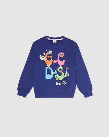 Gcds monsters crewneck: Boy Hoodie and tracksuits Blue | GCDS